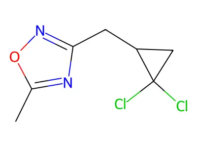 3-[(2,2-Dichlorocyclopropyl)methyl]-5-methyl-1,2,4-oxadiazole structure