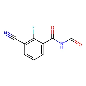 3-Cyano-2-fluoro-N-formylbenzamide structure