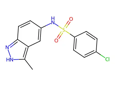 4-chloro-N-(3-methyl-2H-indazol-5-yl)benzenesulfonamide structure