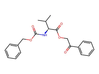 phenacyl (2S)-3-methyl-2-(phenylmethoxycarbonylamino)butanoate structure