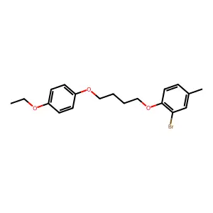 2-Bromo-1-[4-(4-ethoxyphenoxy)butoxy]-4-methylbenzene structure