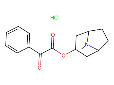 Tropine phenylglyoxylate hydrochloride structure