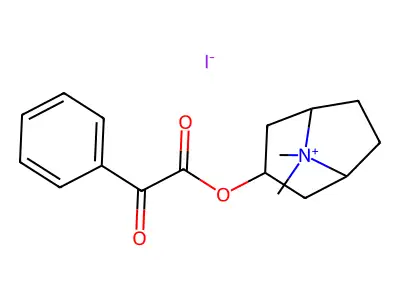 Tropine phenylglyoxylate methiodide structure