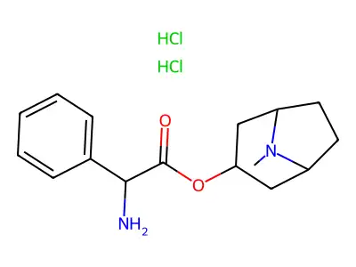Tropine phenylglycinate dihydrochloride structure
