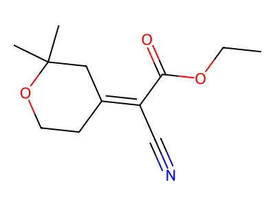 Ethyl 2-cyano-2-[(4Z)-2,2-dimethyloxan-4-ylidene]acetate structure