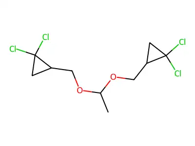 Cyclopropane, 1,1'-[ethylidenebis(oxymethylene)]bis[2,2-dichloro- structure