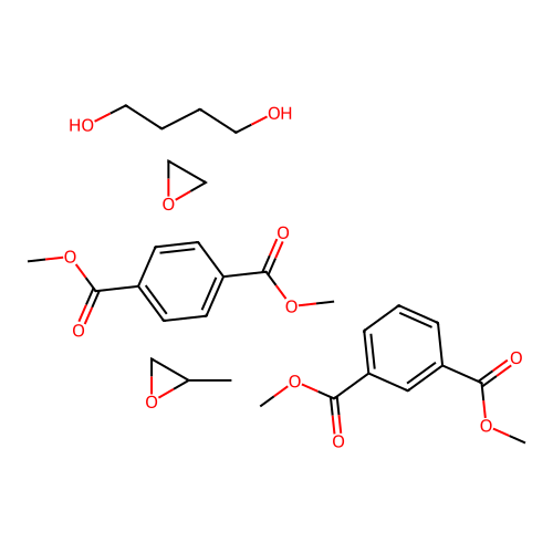 1,3-Benzenedicarboxylic acid, 1,3-dimethyl ester, polymer with 1,4-butanediol, 1,4-dimethyl 1,4-benzenedicarboxylate, 2-methyloxirane and oxirane structure