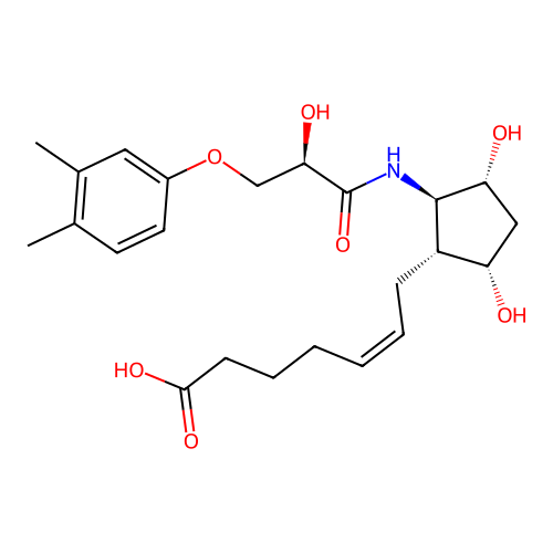 5-Heptenoic acid, 7-(2-((3-(3,4-dimethylphenoxy)-2-hydroxy-1-oxopropyl)amino)-3,5-dihydroxycyclopentyl)-, (1R-(1alpha(Z),2beta(R*),3alpha,5alpha))- structure
