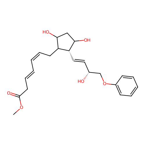 16-Phenoxy-17,18,19,20-tetranor-3,4-trans-didehydroprostaglandin F2-alpha methyl ester structure