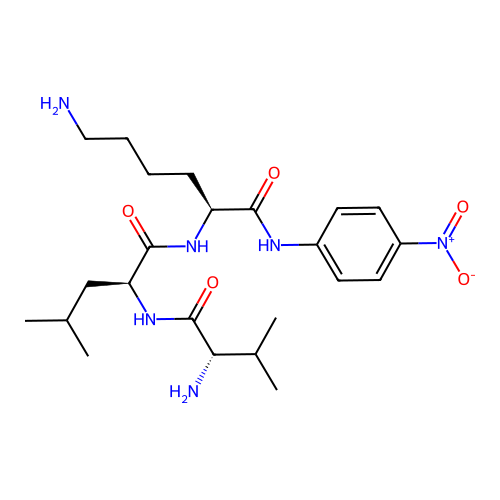 L-Lysinamide, L-valyl-L-leucyl-N-(4-nitrophenyl)- structure