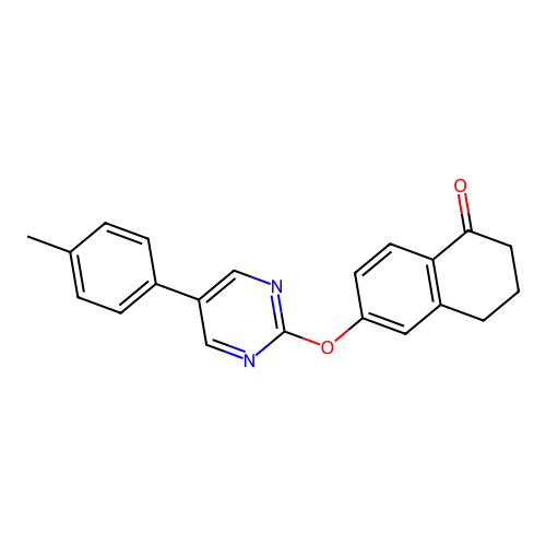 6-[5-(4-methylphenyl)pyrimidin-2-yl]oxy-3,4-dihydro-2H-naphthalen-1-one structure