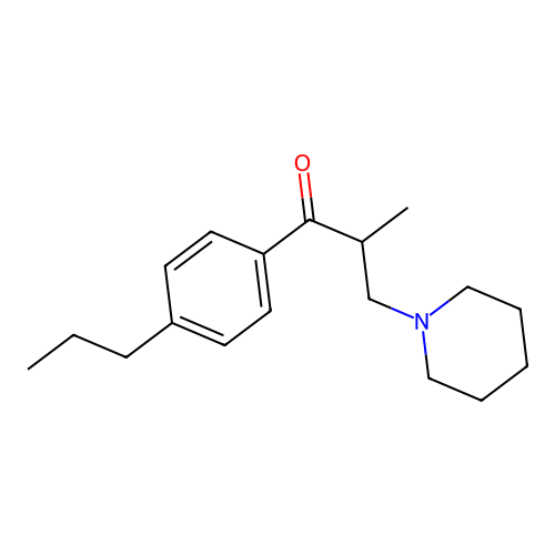1-Propanone, 2-methyl-3-(1-piperidinyl)-1-(4-propylphenyl)- structure
