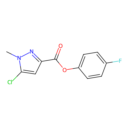 (4-Fluorophenyl) 5-chloro-1-methylpyrazole-3-carboxylate structure
