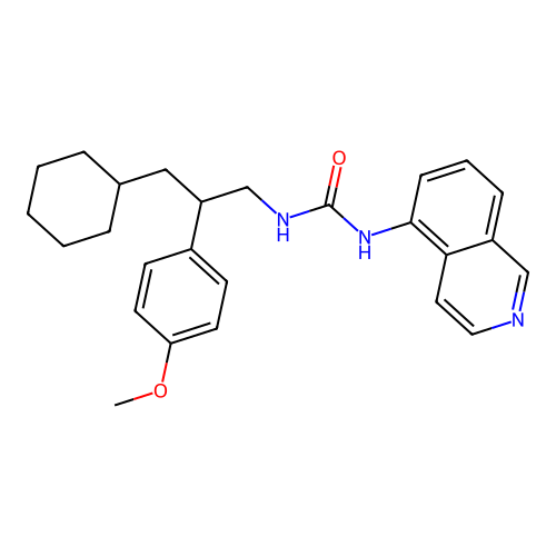 Urea, N-[3-cyclohexyl-2-(4-methoxyphenyl)propyl]-N'-5-isoquinolinyl- structure