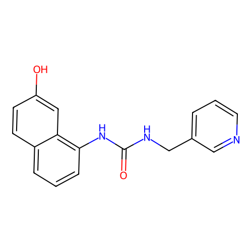 Urea, N-(7-hydroxy-1-naphthalenyl)-N'-(3-pyridinylmethyl)- structure