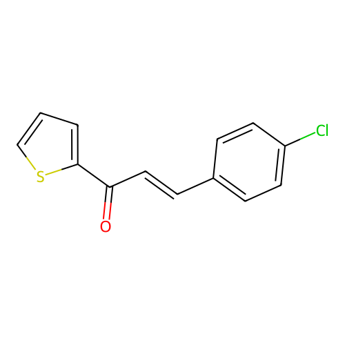 3-(4-Chlorophenyl)-1-(2-thienyl)-2-propen-1-one structure