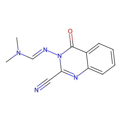 Methanimidamide, N'-(2-cyano-4-oxo-3(4H)-quinazolinyl)-N,N-dimethyl- structure