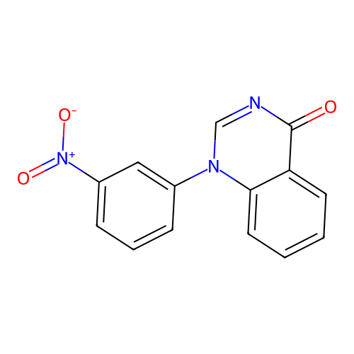 1-{3-nitrophenyl}-4(1H)-quinazolinone structure