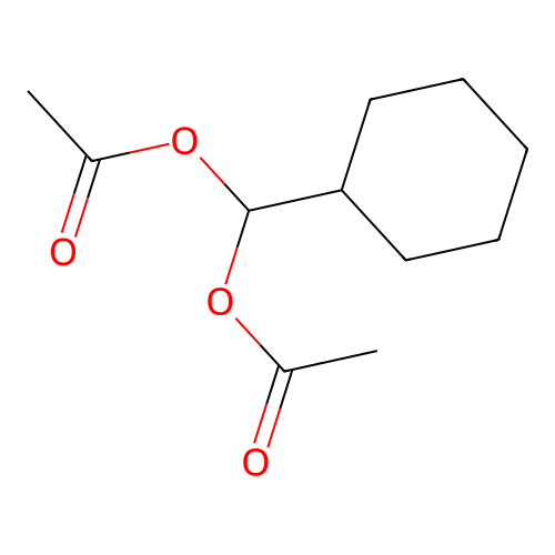 Cyclohexylmethane-1,1-diol diacetate structure