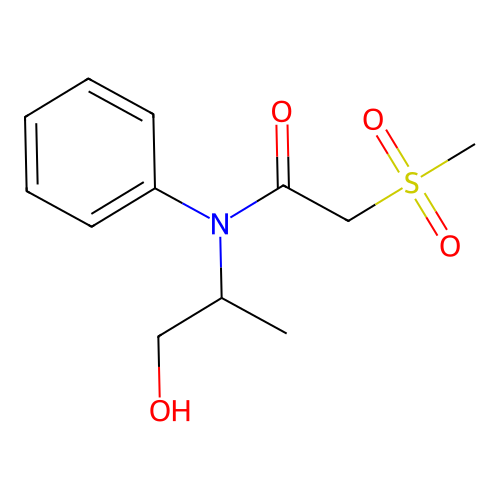N-(2-Hydroxy-1-methylethyl)-2-(methylsulfonyl)-N-phenylacetamide structure
