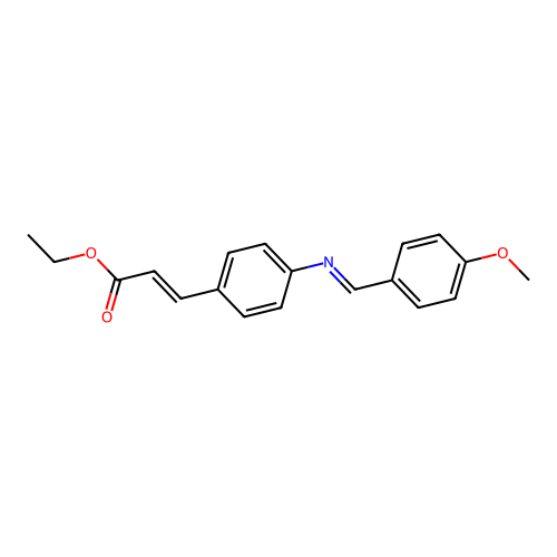 2-Propenoic acid, 3-(4-(((4-methoxyphenyl)methylene)amino)phenyl)-, ethyl ester structure