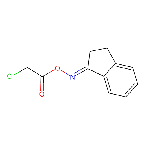 (2,3-Dihydroinden-1-ylideneamino) 2-chloroacetate structure