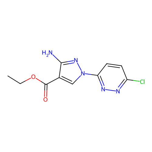 ethyl 3-amino-1-(6-chloropyridazin-3-yl)-1H-pyrazole-4-carboxylate structure