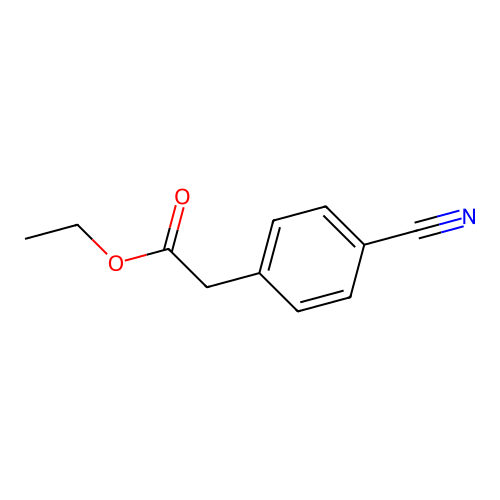 Ethyl 2-(4-cyanophenyl)acetate structure