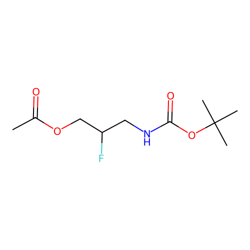 tert-Butyl 2-fluoro-3-acetoxypropylcarbamate structure
