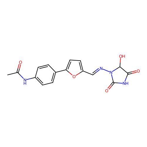 Hydantoin, 1-((5-(p-acetamidophenyl)-2-furanyl)methyleneamino)-5-hydroxy- structure