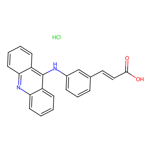 3-(3-(9-Acridinylamino)phenyl)-2-propenoic acid monohydrochloride structure