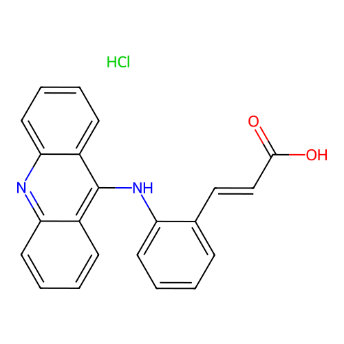 3-(2-(9-Acridinylamino)phenyl)-2-propenoic acid monohydrochloride structure