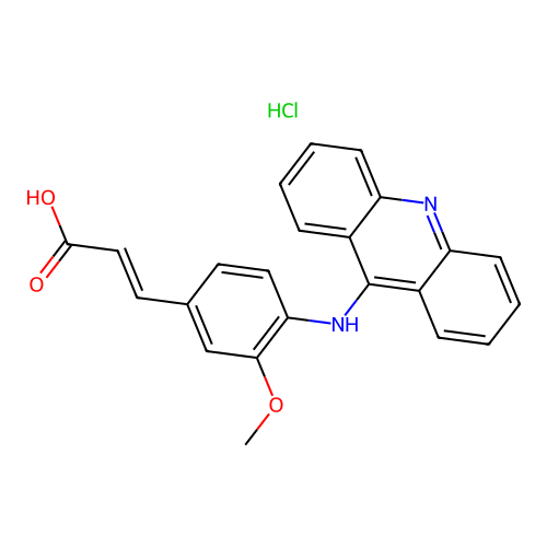 3-(4-(9-Acridinylamino)-3-methoxyphenyl)-2-propenoic acid monohydrochloride structure