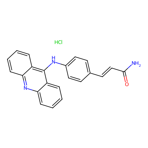 3-(4-(9-Acridinylamino)phenyl)-2-propenamide monohydrochloride structure