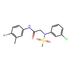 N-(4-bromo-3-methylphenyl)-2-(3-chloro-N-methylsulfonylanilino)acetamide structure