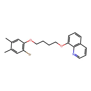 8-[4-(2-Bromo-4,5-dimethylphenoxy)butoxy]quinoline structure