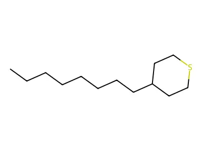2H-Thiopyran, tetrahydro-4-octyl- structure