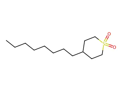 2H-Thiopyran, tetrahydro-4-octyl-, 1,1-dioxide structure