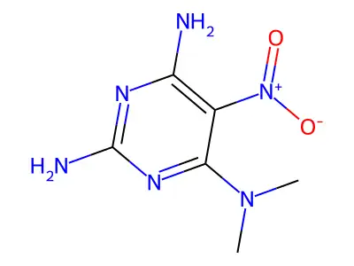 2,4-Diamino-6-(dimethylamino)-5-(nitro)pyrimidine structure