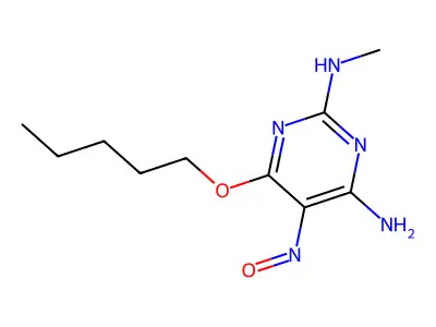 N-[4-amino-5-nitroso-6-(pentyloxy)pyrimidin-2-yl]-N-methylamine structure