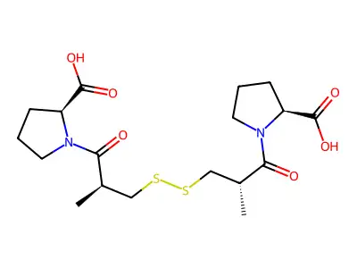 Captopril disulphide structure
