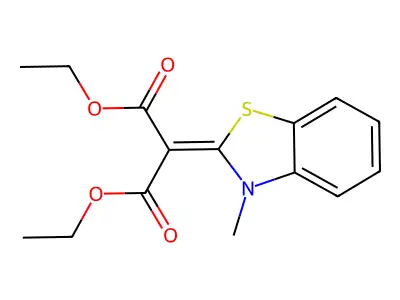 diethyl (3-methyl-1,3-benzothiazol-2(3H)-ylidene)propanedioate structure