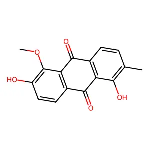 1,6-Dihydroxy-5-methoxy-2-methylanthracene-9,10-dione structure