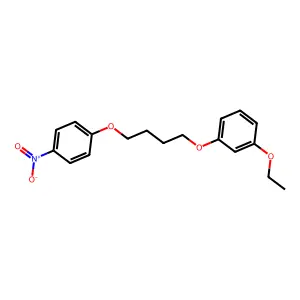 1-Ethoxy-3-[4-(4-nitrophenoxy)butoxy]benzene structure
