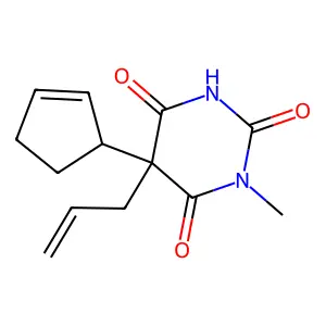 Barbituric acid, 5-allyl-5-(2-cyclopentenyl)-1-methyl- structure