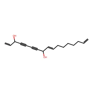 1,9,16-十七碳三烯-4,6-二炔-3,8-二醇 structure