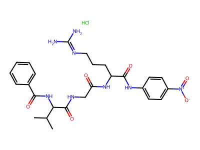 Bz-Val-Gly-Arg-pNA hydrochloride salt structure