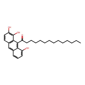 1,7,8-Anthracenetriol, 9-myristoyl- structure
