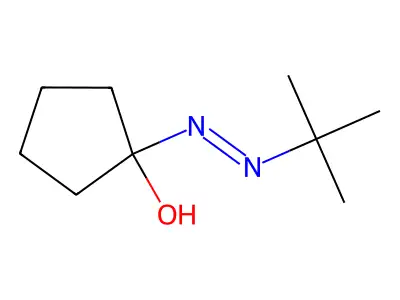 Cyclopentanol, 1-((1,1-dimethylethyl)azo)-, (E)- structure