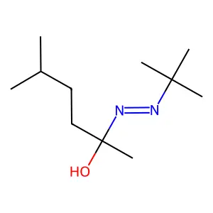 2-Hexanol, 2-[2-(1,1-dimethylethyl)diazenyl]-5-methyl- structure